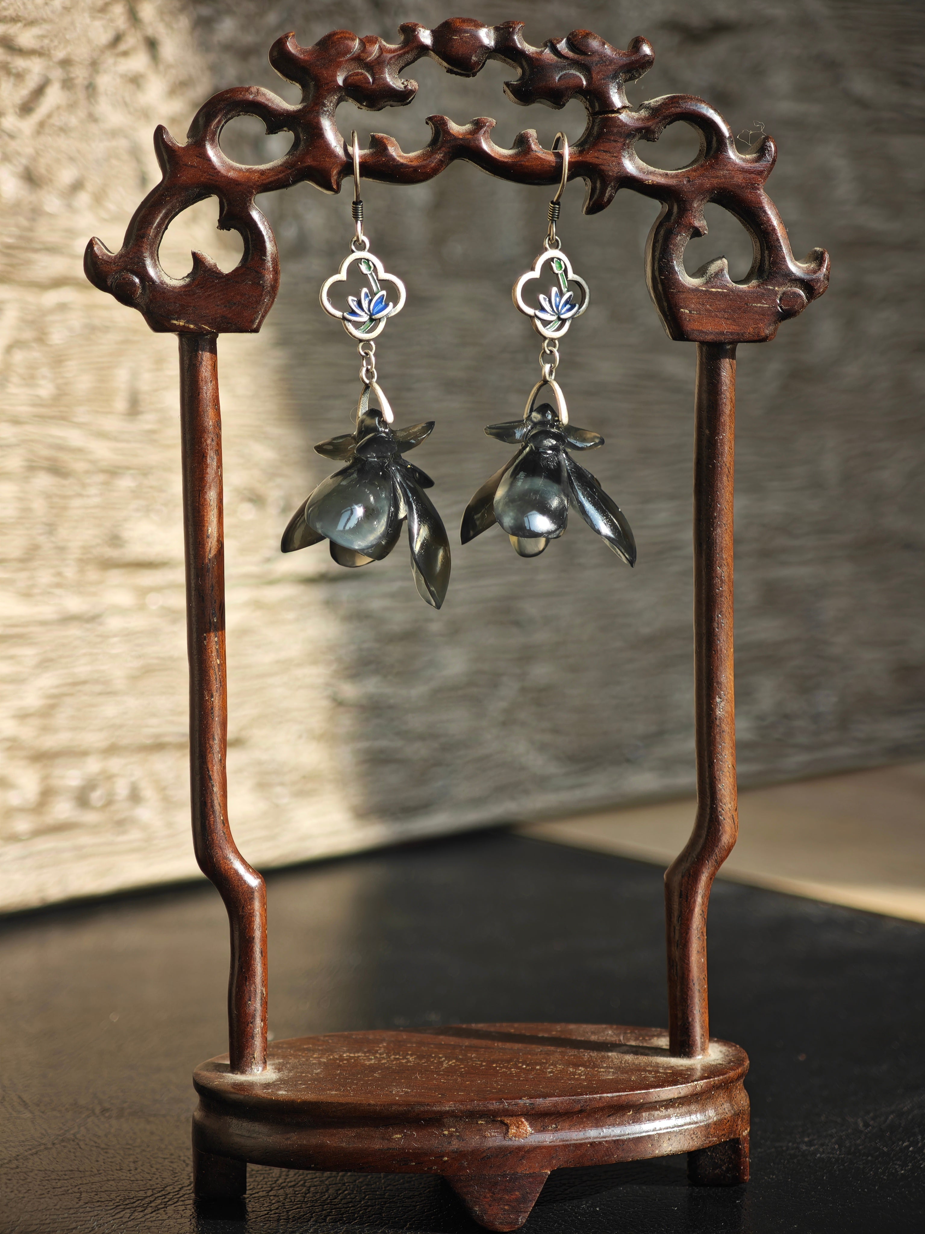 Lunar Haze Orchid Earrings