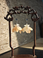 Oriental Bloom: Pink Magnolia Earrings