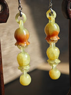 Lily of the Valley Dreams: Crimson Whisper Earrings
