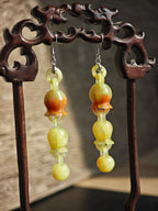 Lily of the Valley Dreams: Crimson Whisper Earrings