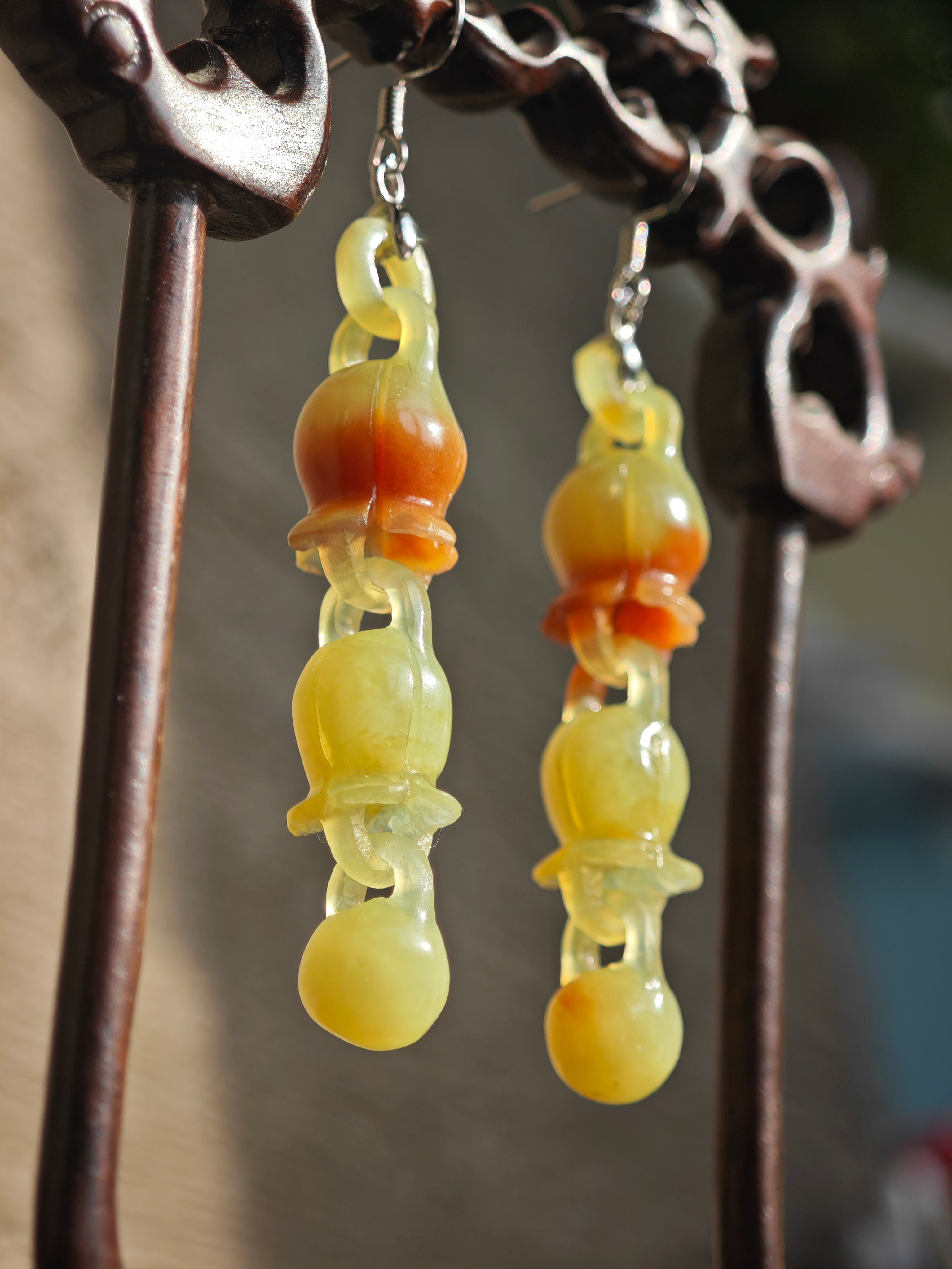 Lily of the Valley Dreams: Crimson Whisper Earrings