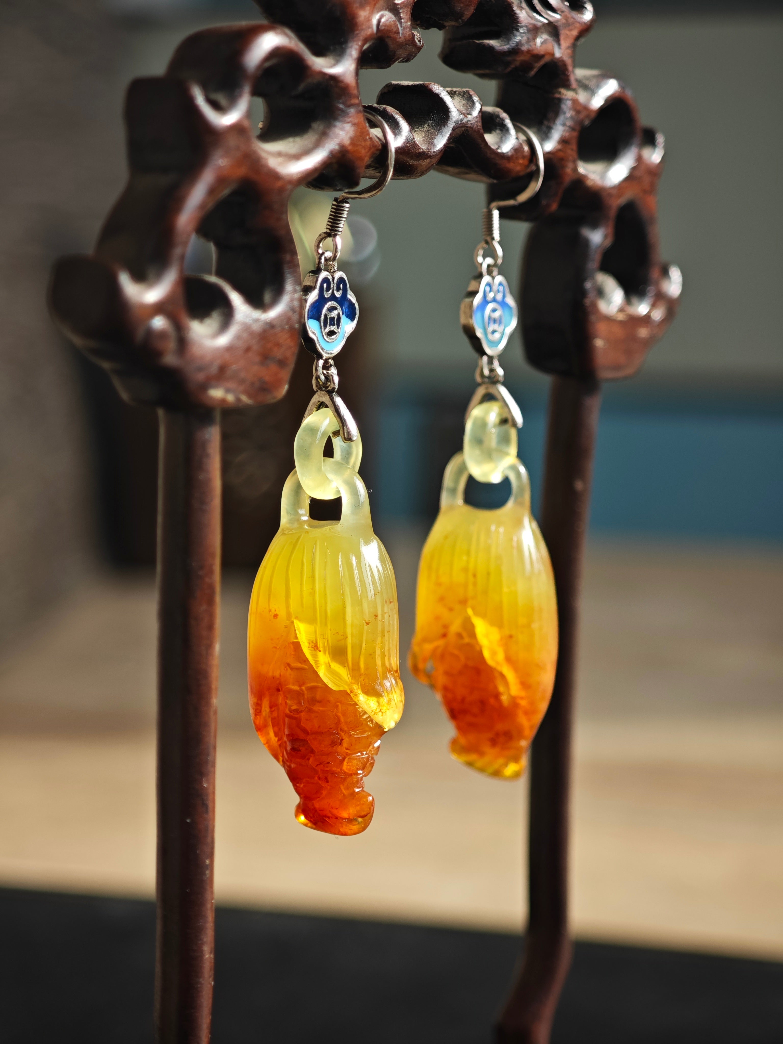 Vermilion Harvest Earrings