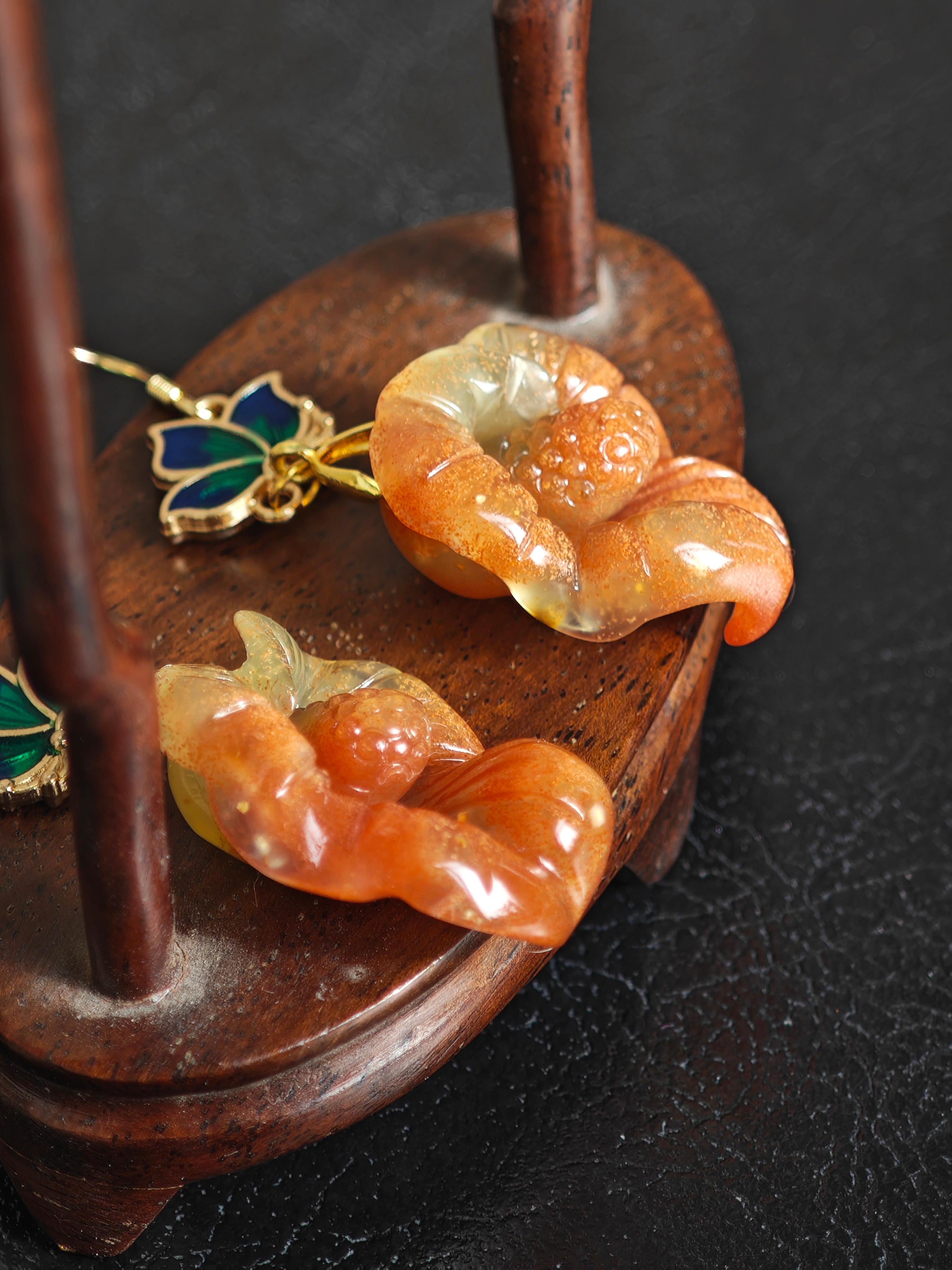 Sunlit Calla | Luminous Hollow-Out Earrings