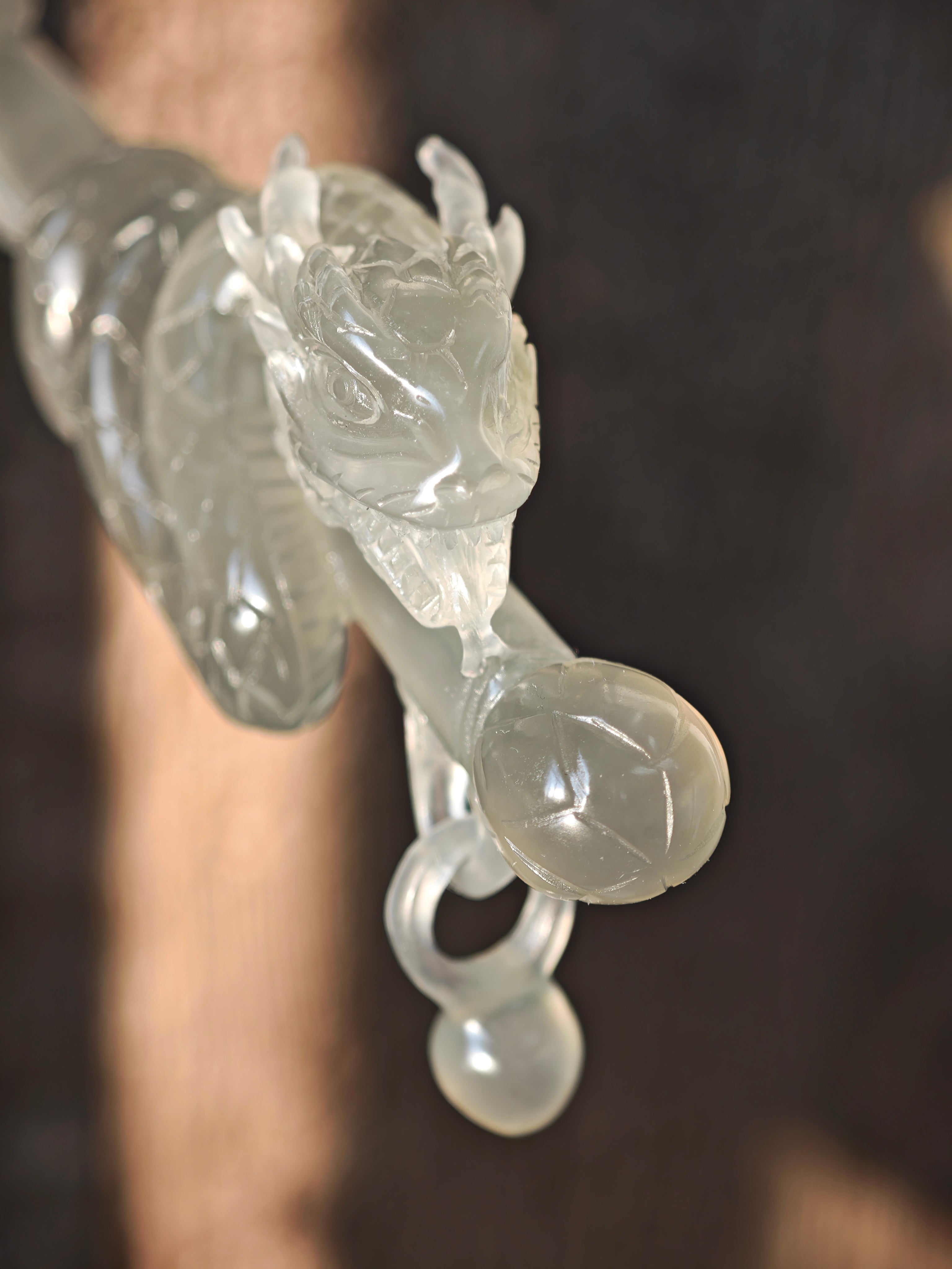 Lunar Frost Dragon Coil Hairpin