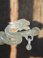 Lunar Frost Dragon Coil Hairpin