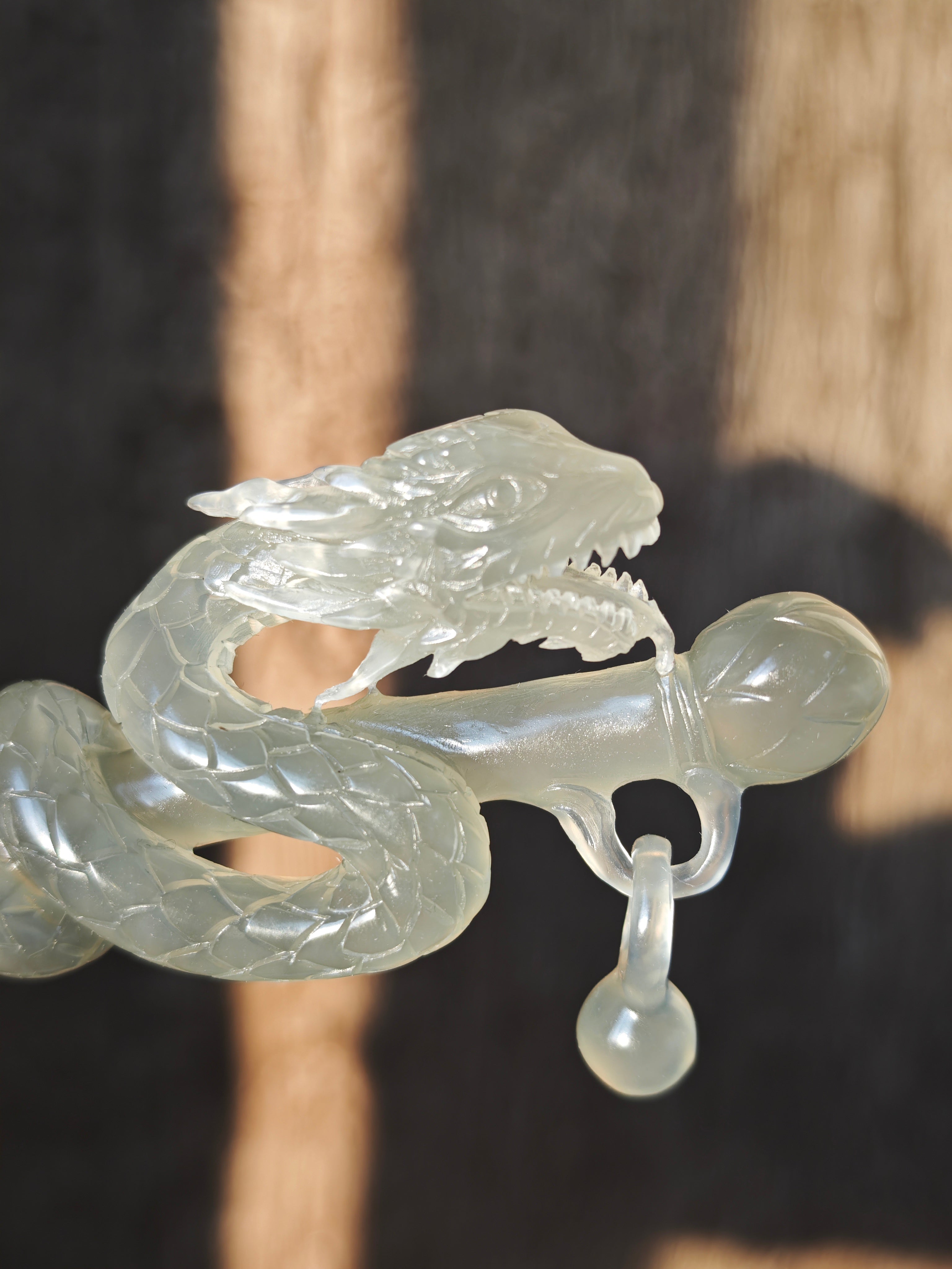 Lunar Frost Dragon Coil Hairpin